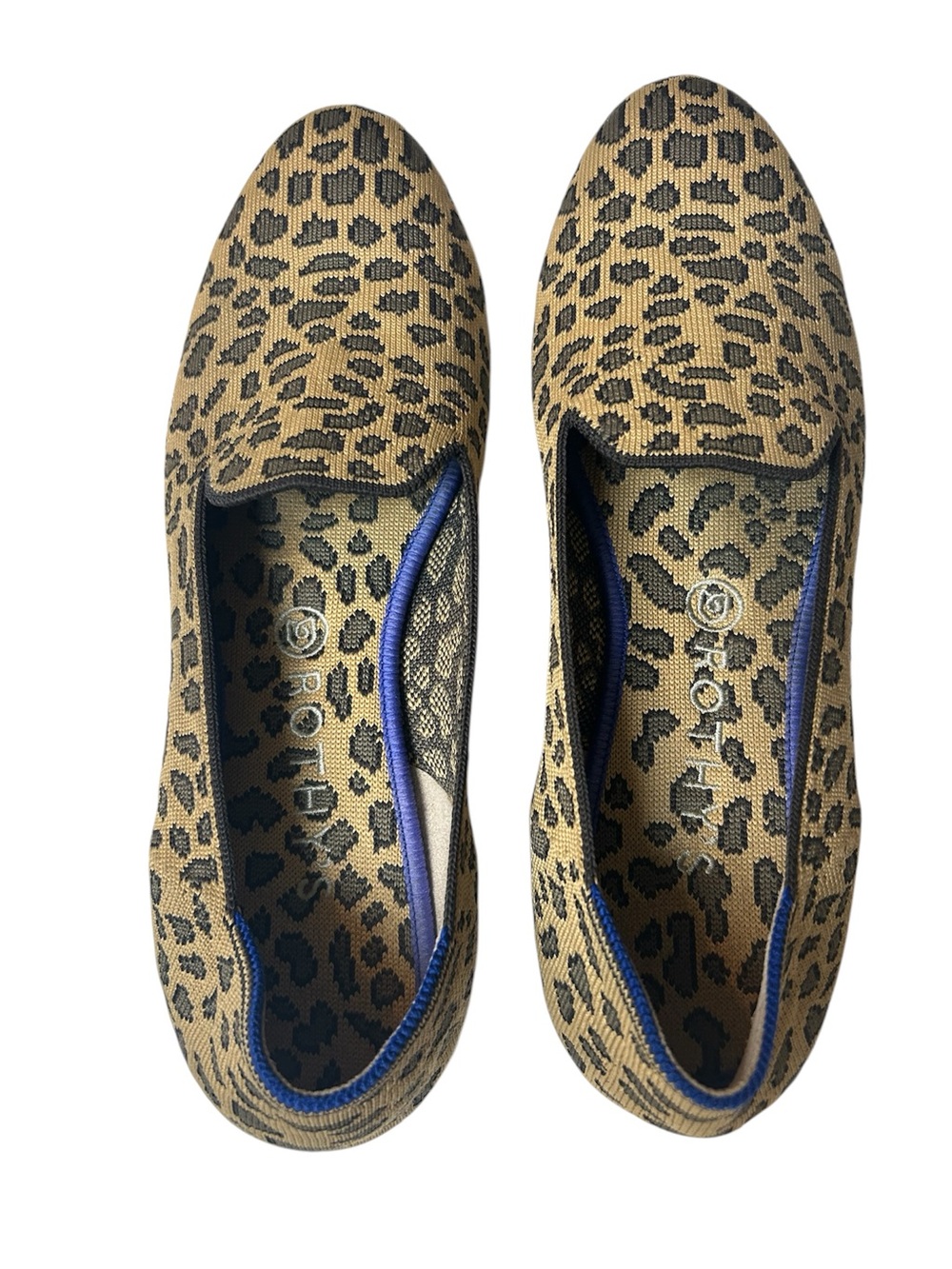 Rothy's Leopard-Print Ballet Flat in Tan and Black